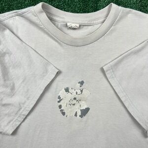 Vintage Hanes Apple Center Logo Distressed T-Shirt Mens XL Gray Early iPhone Y2K